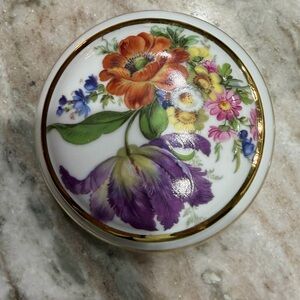 Floral Ceramic Trinket Box
